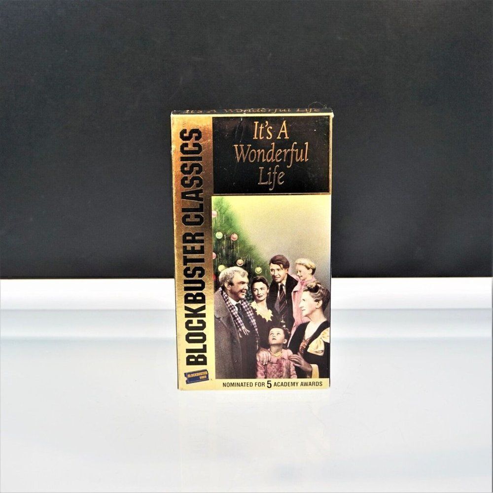 It's A Wonderful Life VHS Tape 1992 Movie Blockbuster Classics James Stewart